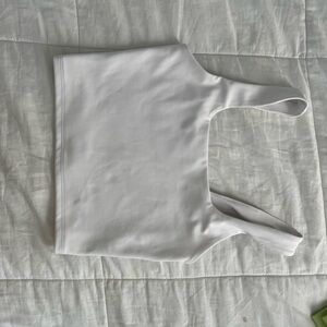 White Sleeveless Crop Top